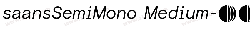 saansSemiMono Medium字体转换
